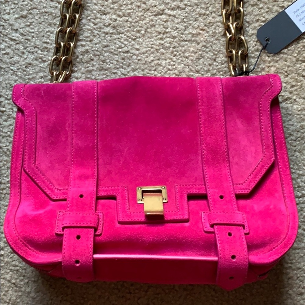 BNWT Proenza Schouler PS1 mini messenger chain suede bag